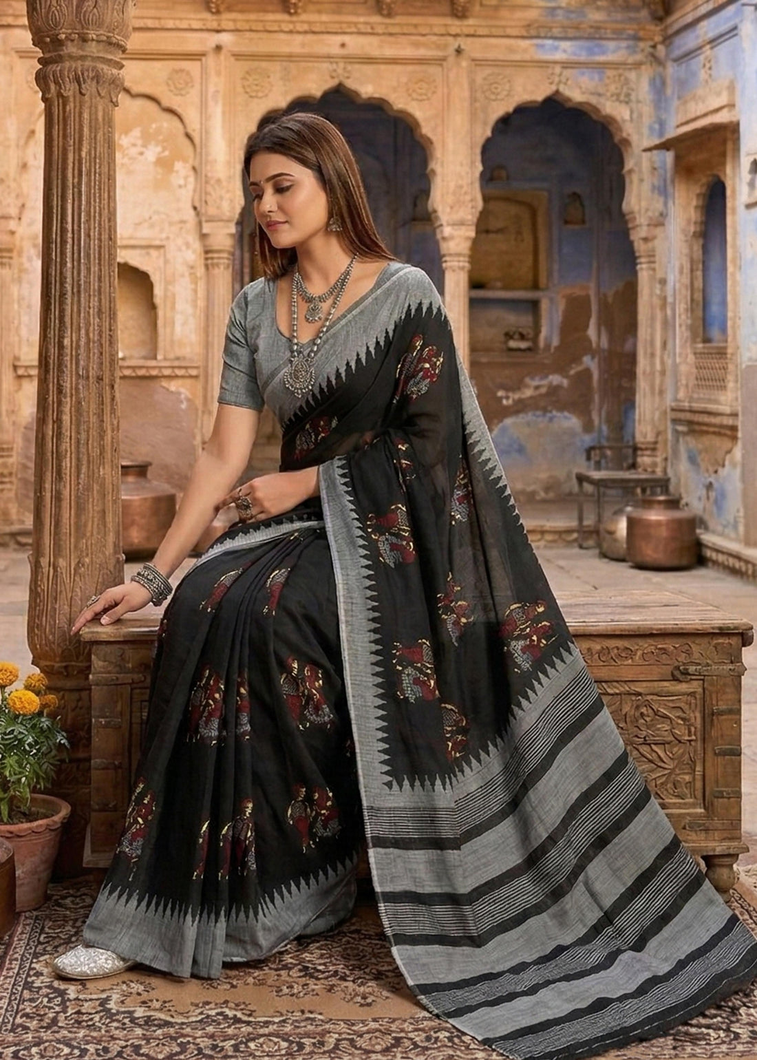 Soft pure cotton saree