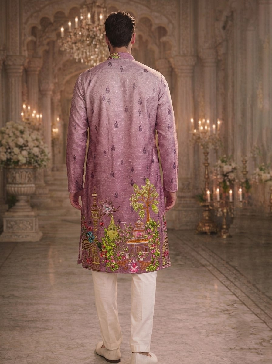 Carnival Special Cotton Digital Crochet Men's Kurta payjama