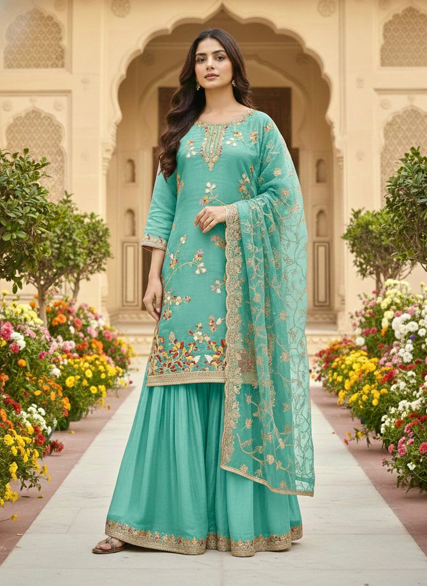 PREMIUM DESIGNER READYMADE TOP PLAZZO COLLECTIONS