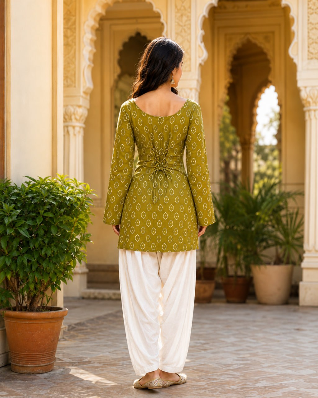 TOP PENT SET BANDHEJ PRINT