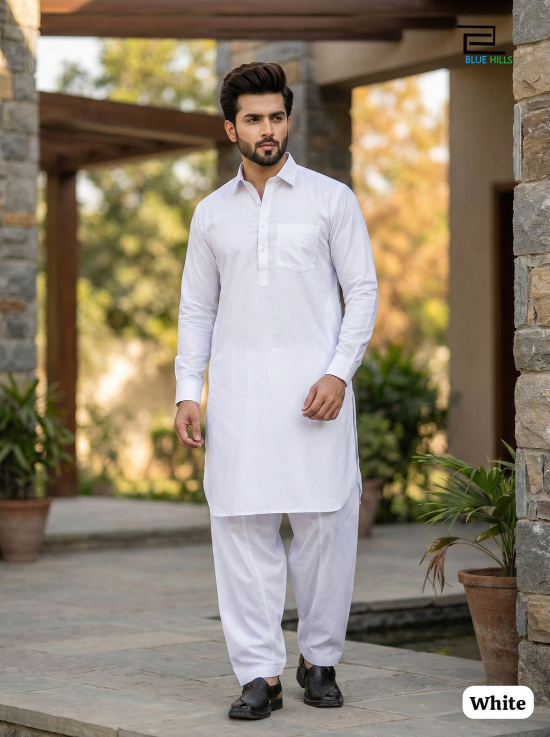 PATHANI KURTA WITH SALWAR BOTTOM