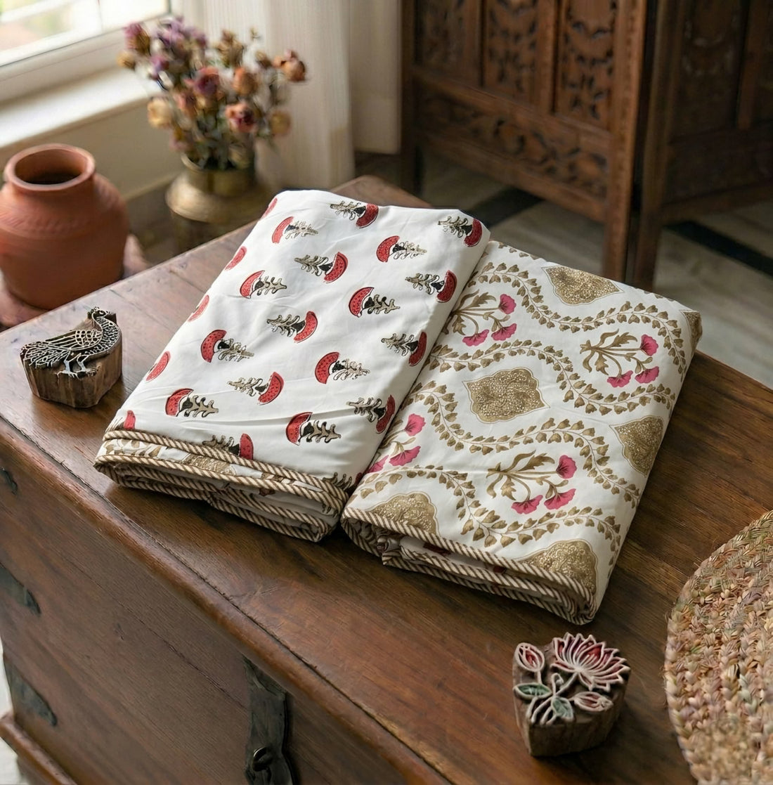 Beautiful Collection Single Bed Reversable Pair Dohar's With Bag Packing