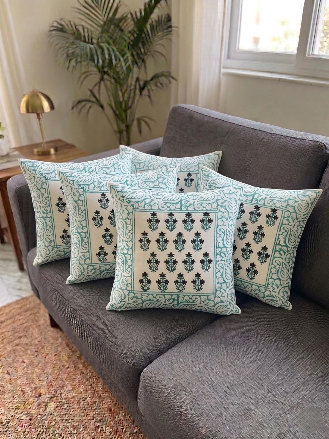 Hand Block Printed 100% Pure Cotton Cushion Covers