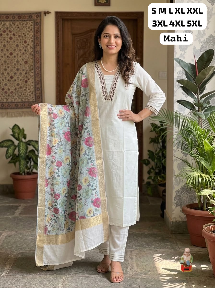 Mahi Roman Silk Kurti Pant Set