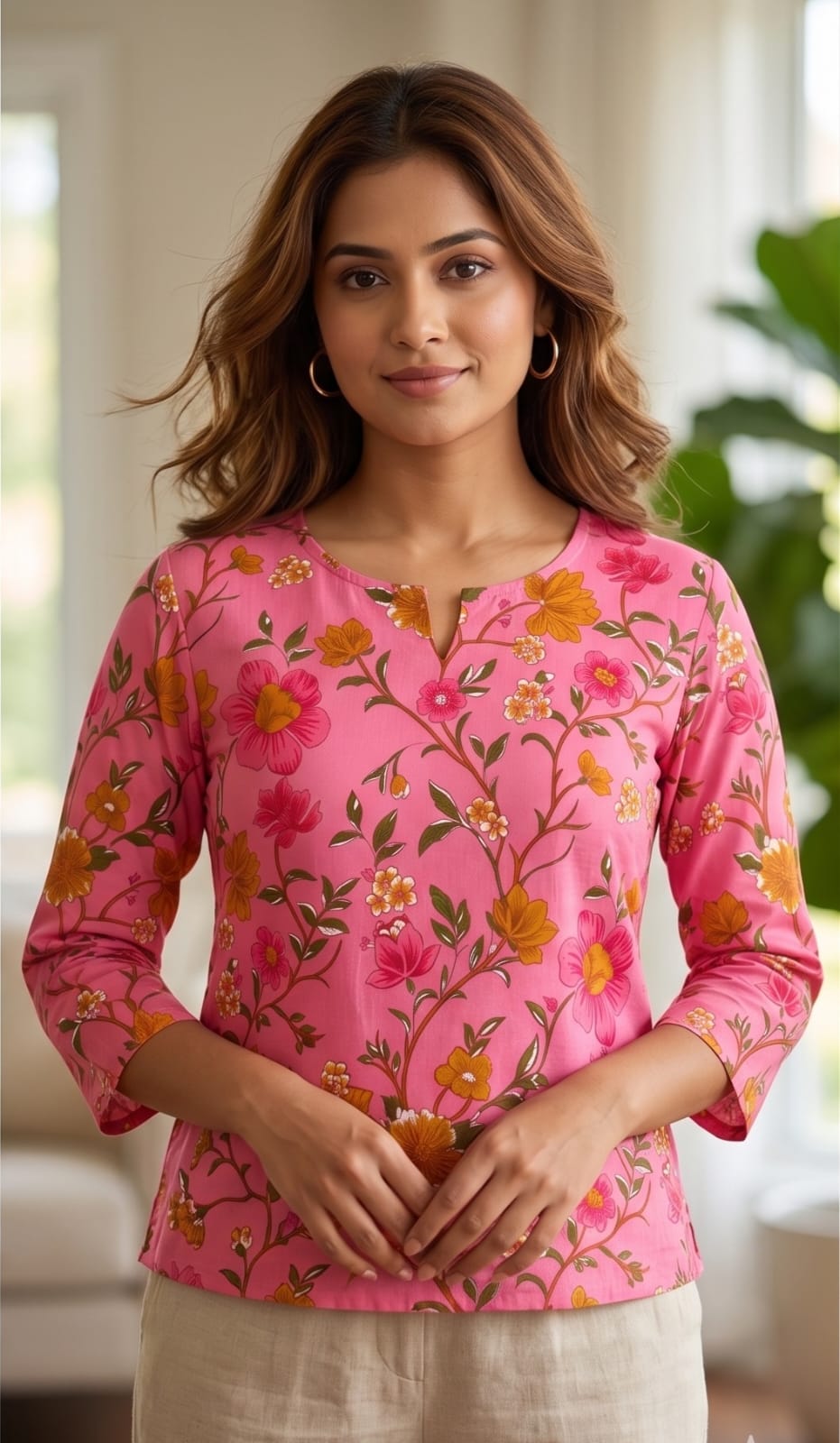 COTTON PRINTED TOP