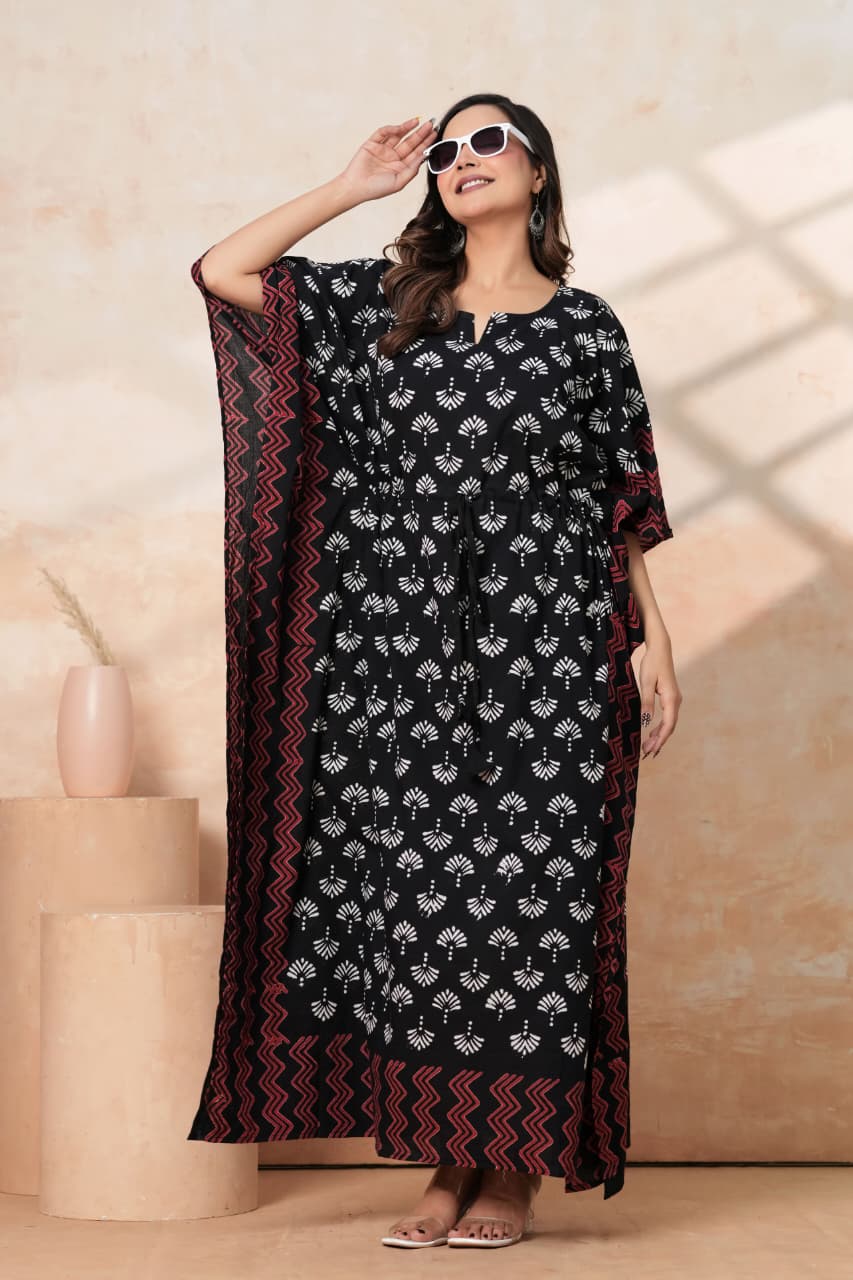 Hand block printed KAFTAN pure cotton