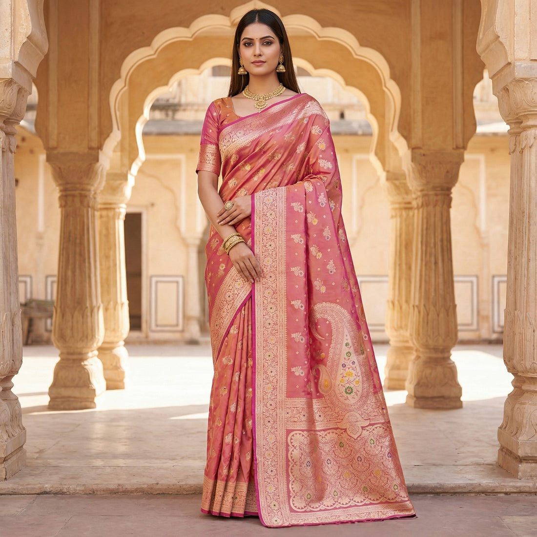 Soft Banarasi silk saree